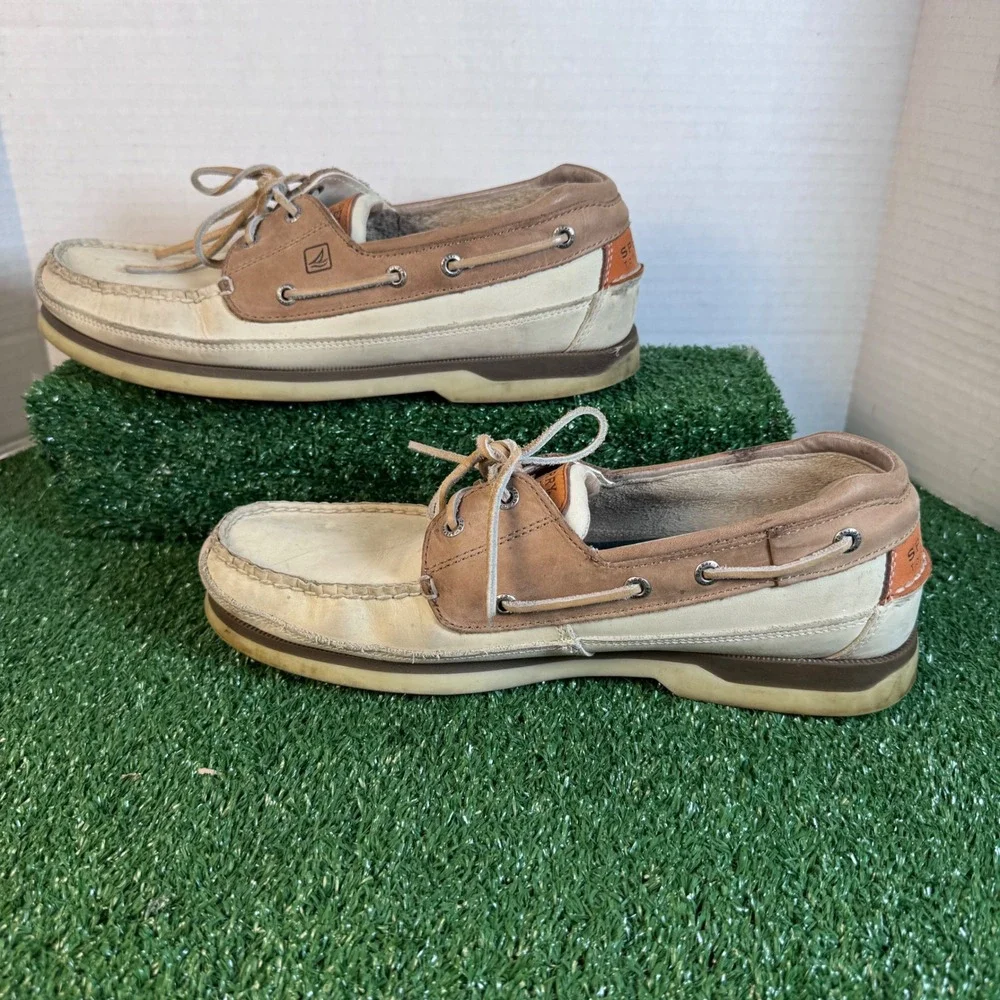 Sperry Top-Sider Mako Men 12M Tan Brown Leather Boat Shoes 0768101 Deck Loafers